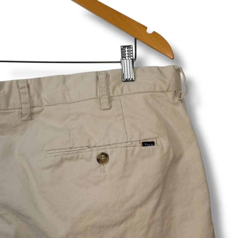 Polo Ralph Lauren Chino Shorts Mens 40 Khaki Stretch‎ Classic Fit 9in Cotton